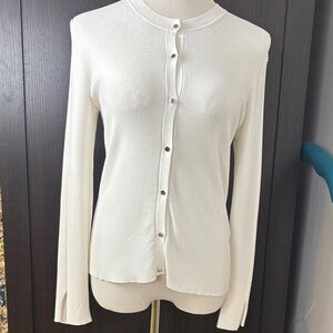 White Button-Up Cardigan